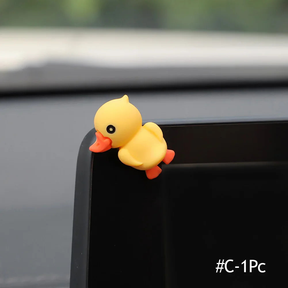 6/1pcs Cute Animal Ornament Car Center Console Display Screen Ornament Car Rearview Mirror Bike Little Turtle Cute Pendant Doll