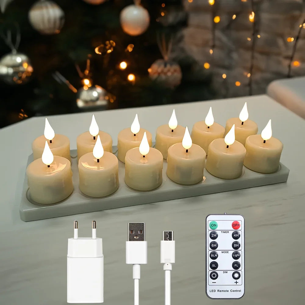Rechargeable LED Candles With Remote Control LED Candles For Room Decor Birthday Home Decor Festival Decoration Flameless Candle