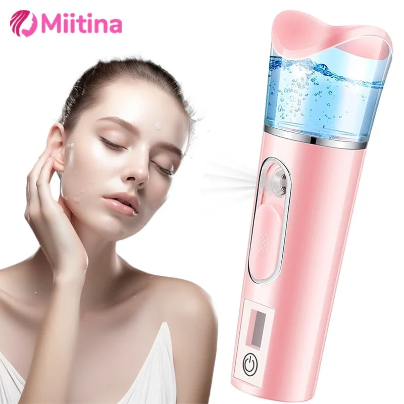 Mist Sprayer Handheld Nano Beauty Instrument Rechargeable Humidifier Nebulizer Portable Hydrating Women Beauty Water Skin Care