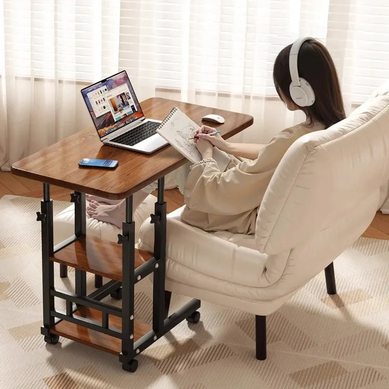 Multi-Functional Small Desk for Bedroom/Dorm/Home Office, Space-Saving Study Table for Students & Lazy Person