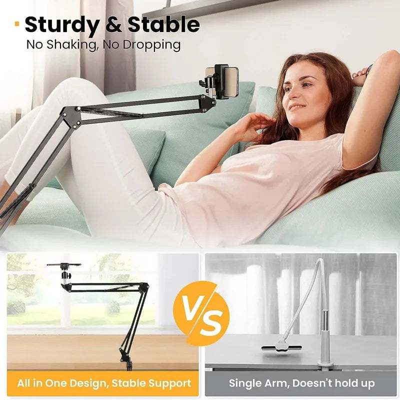 2025 NEW Flexible Arm Tripod For Phone Stand Table Folded Anchor 360° Rotation Online Desktop Laptop Video Live Shot Photography