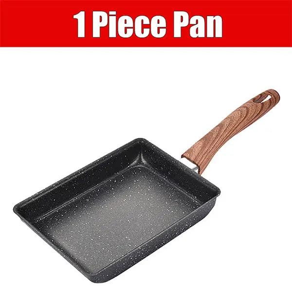 Tamagoyaki Japanese Omelette Pan Nonstick Egg Pan Skillet Rectangle Tamago Pan Small Egg Frying Pan with Cooking Tools