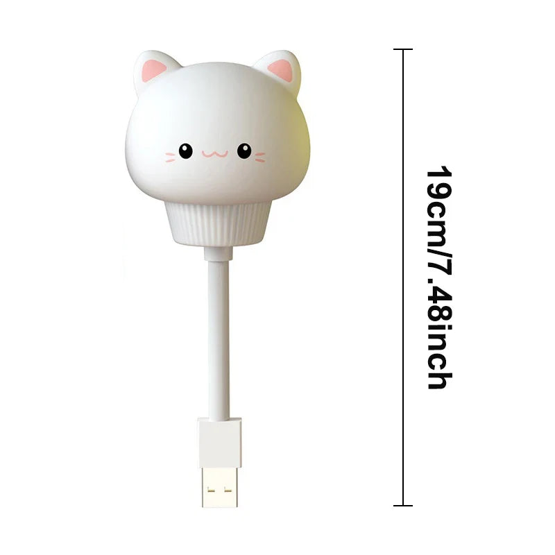 USB Night Light LED Cute Cartoon Night Lamp Bear Chick Kitten Remote Control for Baby Kid Bedroom Decoration Bedside Lamp