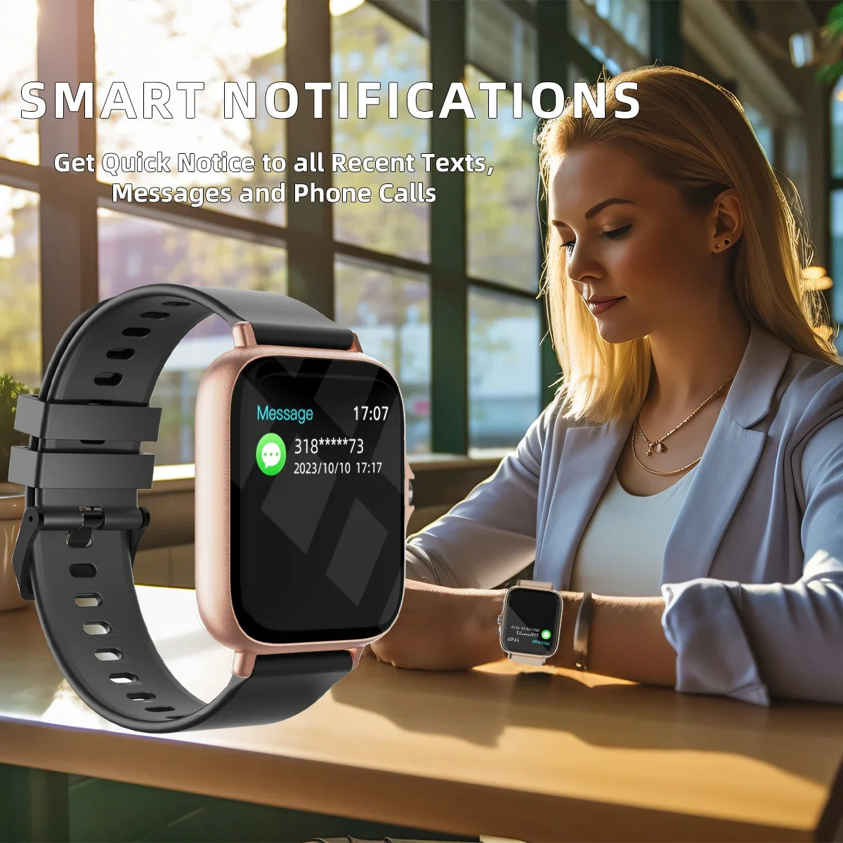 1.83" Women Men Sports Smart Watch With Calling MessagE Anser Sleep Monitoring Pedometer Smartbands Fitness for iPhone Android