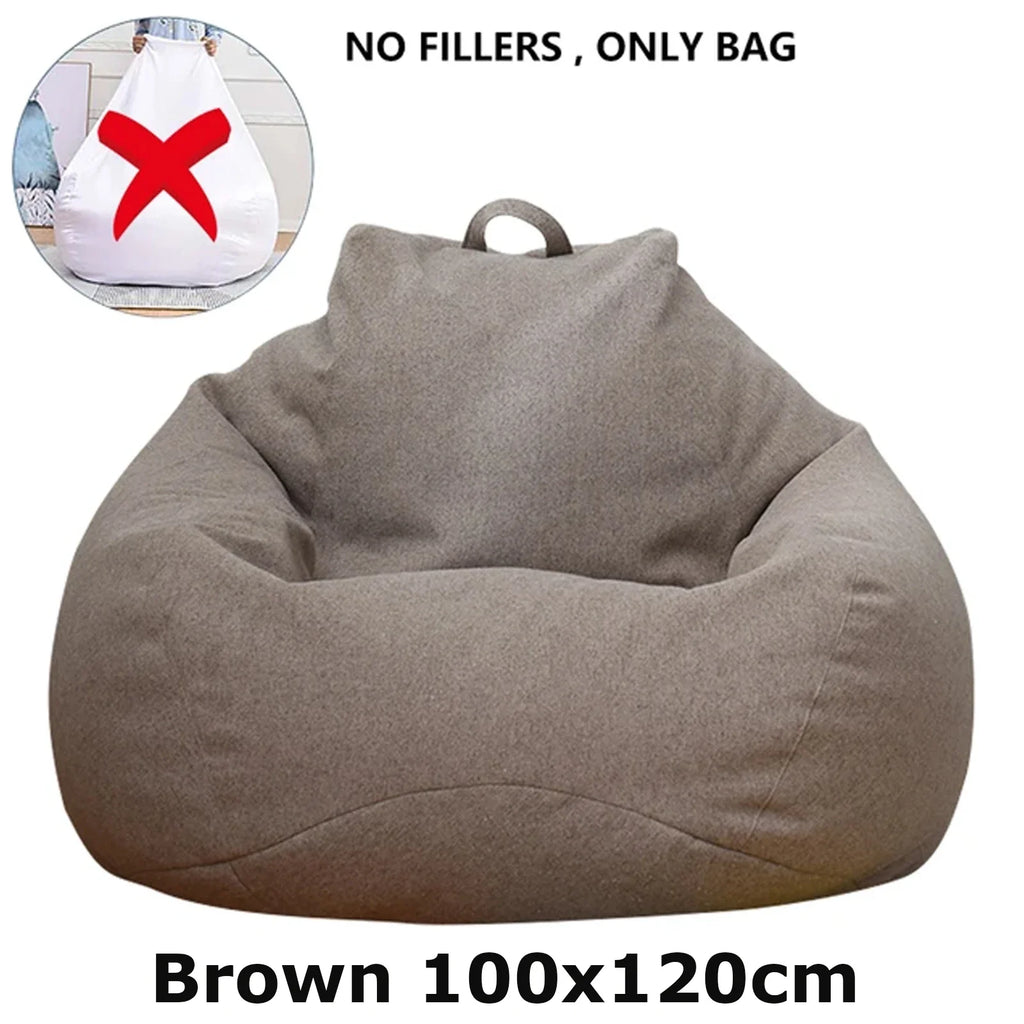 Lazy Sofas Cover Large Bean Bag Cover Without Filler And Sofa Inner Liner Living Room Home Tatami Lounger Comfortable Seat Cover