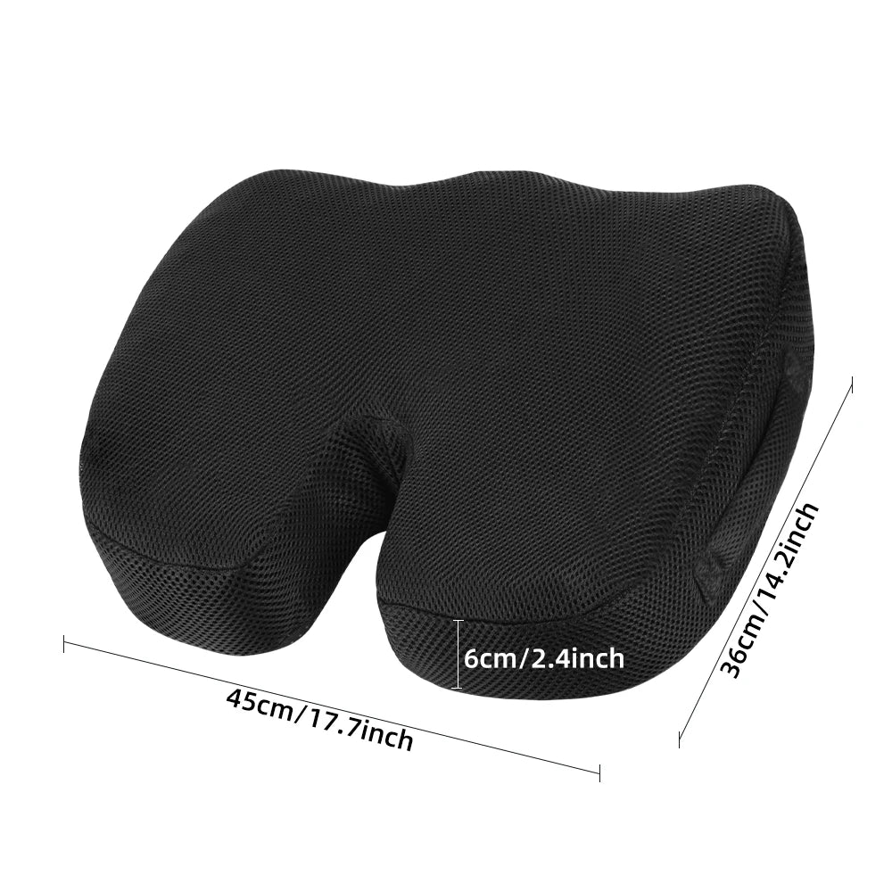 Comfortable breathable seat cushion, U-shaped design wave sponge massage cushion can relieve buttock pressure/coccyx pain