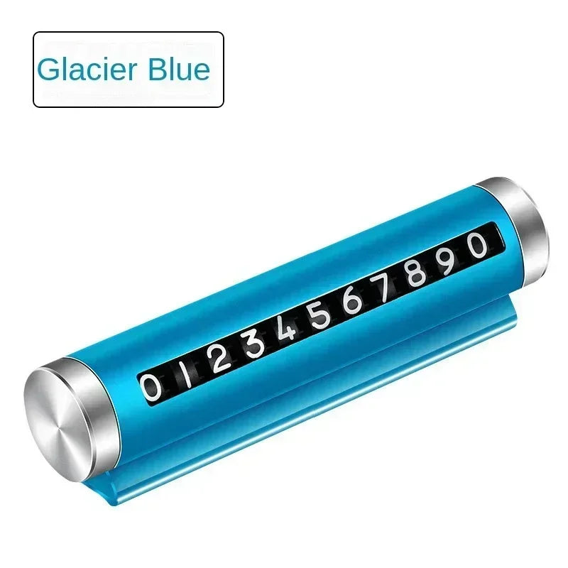 Metal Car Temporary Parking Card Rotate Phone Number Plate Aluminum Stickers Park Stop In Car-styling Auto Accessories