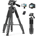 79” Camera Tripod, Tripod for Camera and Phone, Aluminum Professional Tripod Stand with Carry Bag and Phone Holder