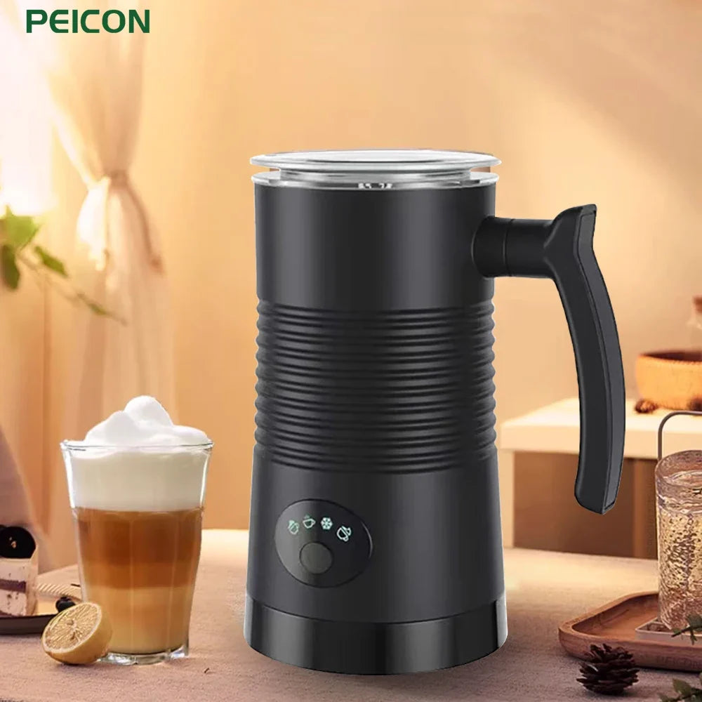 Electric Milk Frother Automatic Rotary Foamer for Coffee Cappuccino Latte 4 in 1 Hot and Cold Foam Maker Milk Frother Foamer