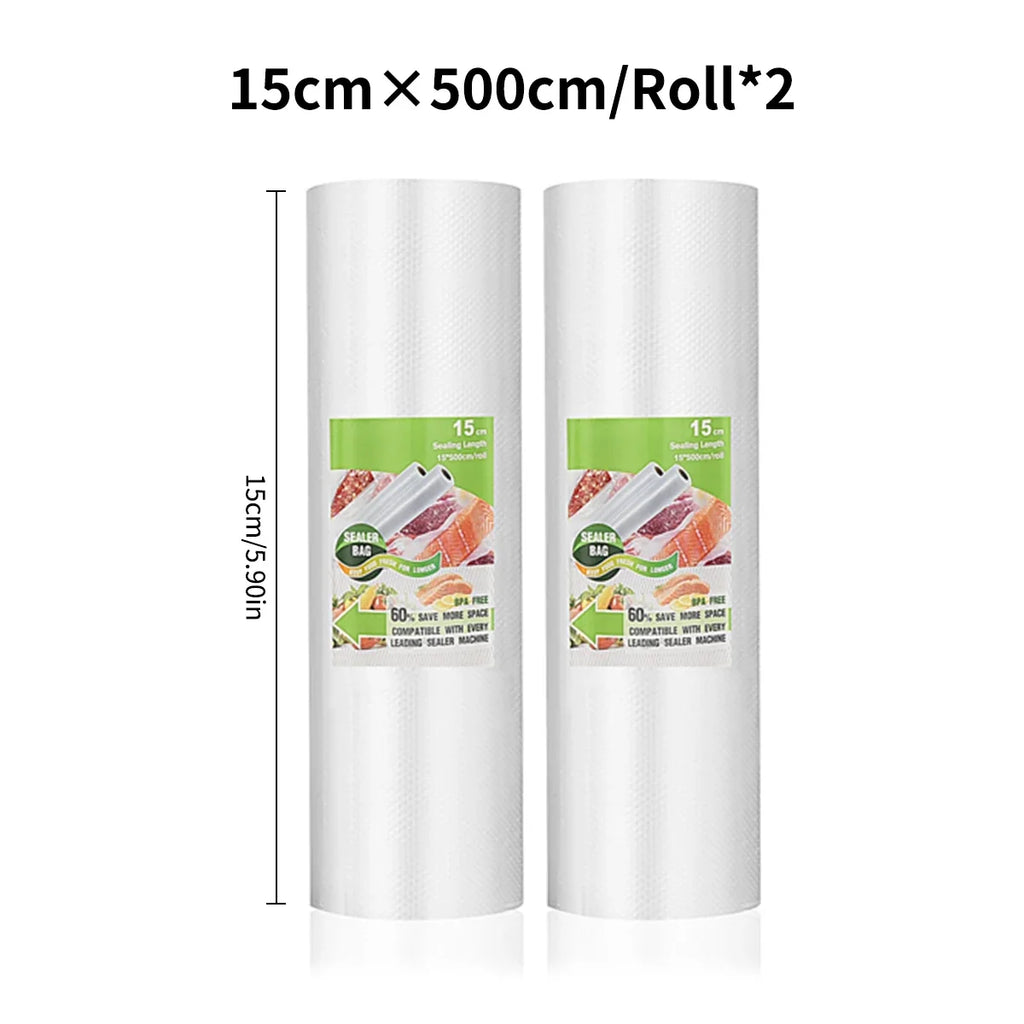 vacuum bags for food Vacuum Sealer bag Food Fresh Long Keeping 12+15+20+25+30cm*500cm Rolls/Lot bags for vacuum packer