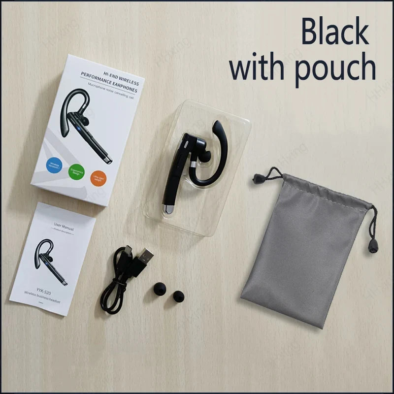 Wireless Headphones Bluetooth Headset With Microphone Earphones  Handsfree Noise Canceling Audifonos Talking Business Driving