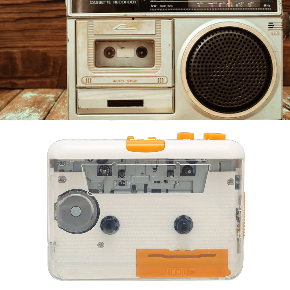 USB Cassette Converter Plug and Play Portable MP3 Music Tape Player with Earphone for IPod PC