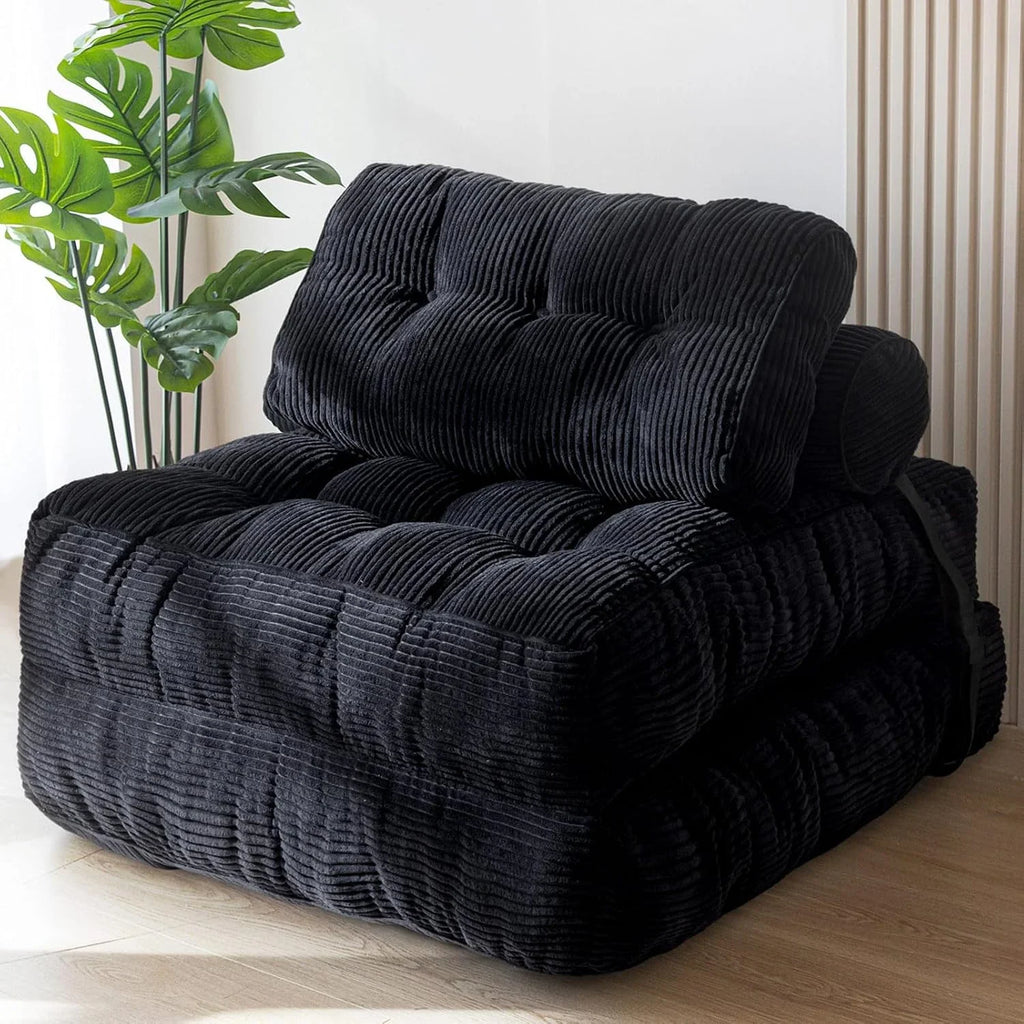 Vacuum Compression Sofa Foldable Simple Fabric Corner Modular Couch Floor Multi Function Nordic Living Room Bedroom Decoration