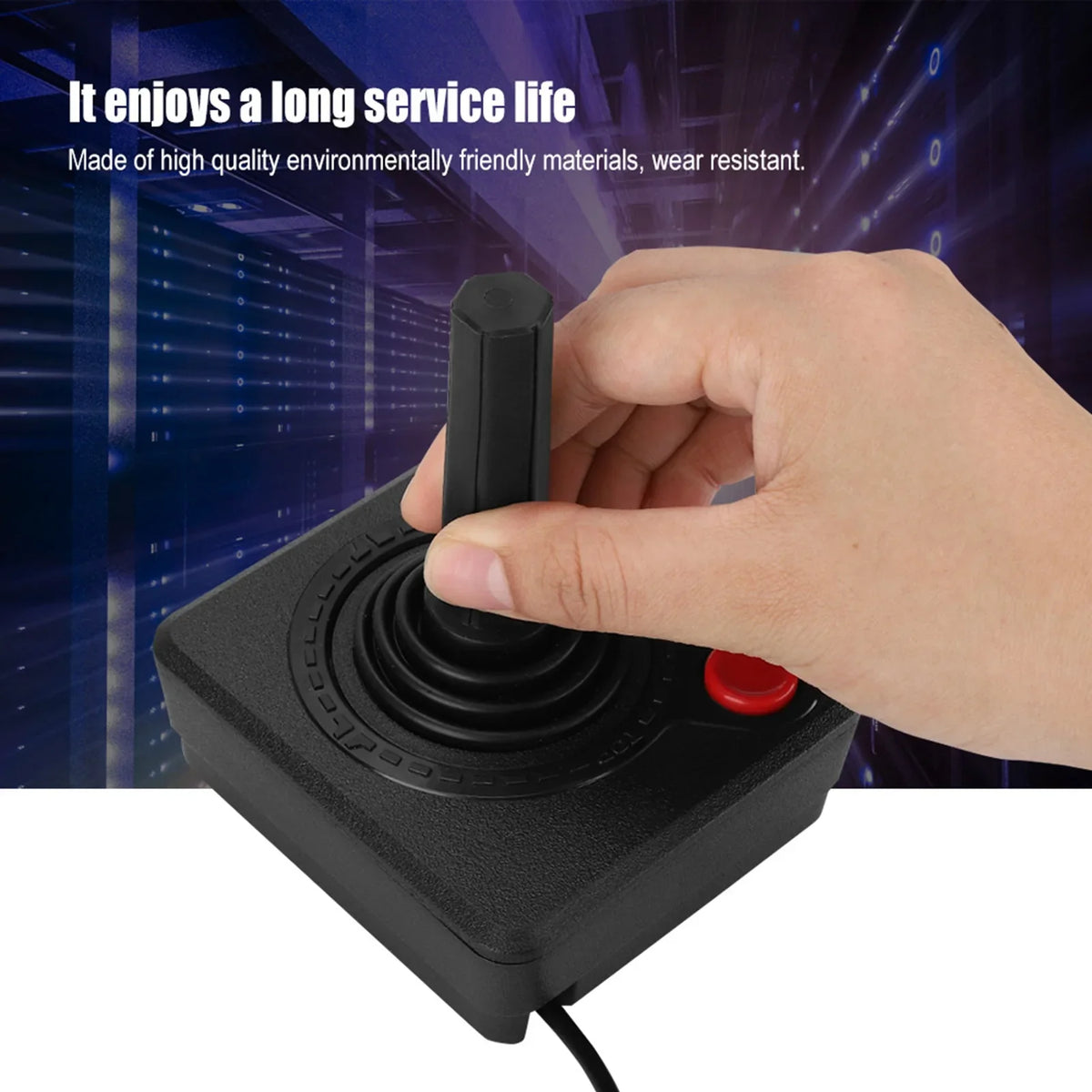 Ergonomic Comfortable Wireless Controller Analog Stick Wear Resistant 3D Analog Joystick Friendly Materials ABS for Atari 2600