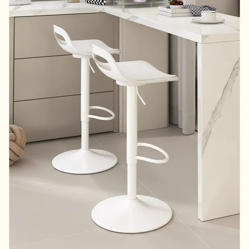Adjustable Swivel Hydraulic Bar Stool Counter Stool Kitchen Bar Chair Backrest Padded Seat Commercial Home Island Pair Chaise
