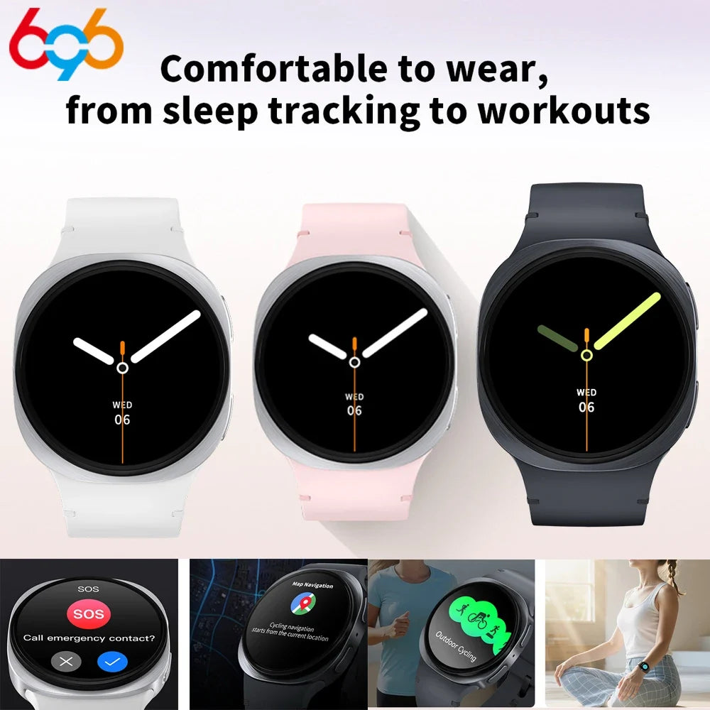 Fashion Weather Sports Blue Tooth Call Heart Rate Health Sleep Smartwatch SOS Map Navigation Wireless Charging Smart Watch 8