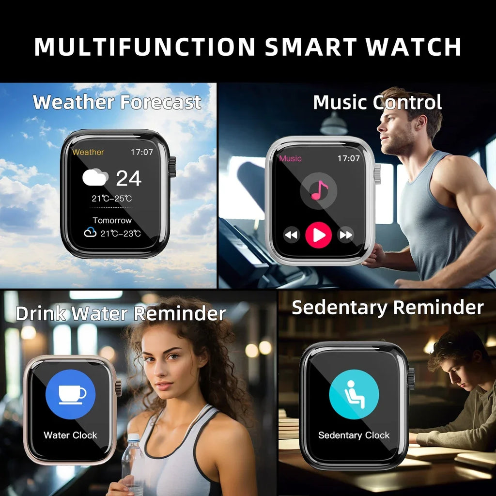 Smart Watch Answer Call Message Music Health Sport Bracelet Fitness Tracker Women Men Series 8 Smartwatch for Android IOS