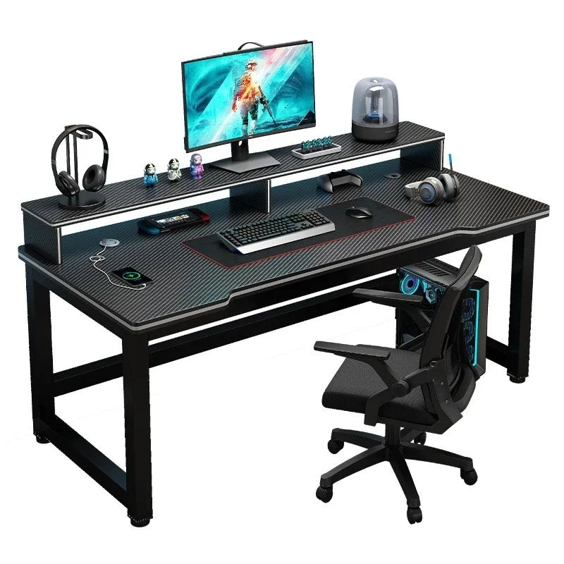 Computer desk, minimalist home gaming desk, small-sized carbon fiber patterned office desk, student study desk, bedroom desk