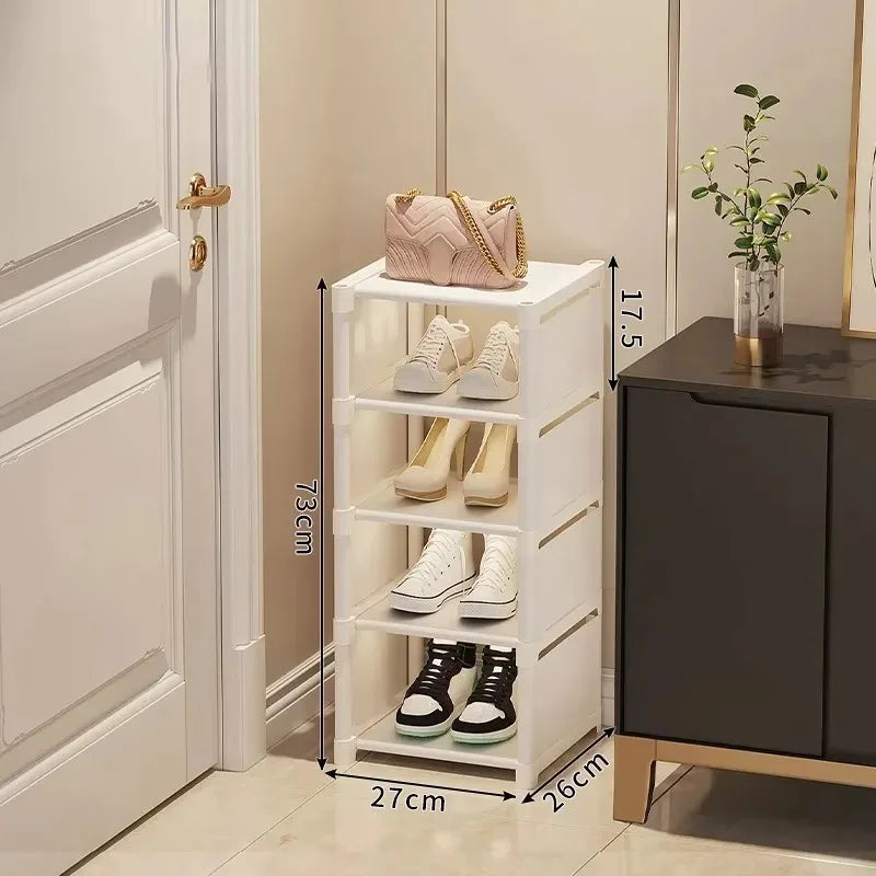 Stackable Shoe Rack Organizer Non-Woven Fabric Space Saving Entryway/Closet/Underbed Storage Home Organization Easy Assembly