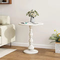 Metal Small Round End Table,Vintage Bedside Drink Table Nightstand Modern Accent Pedestal Tables Coffee Tables for Living Room
