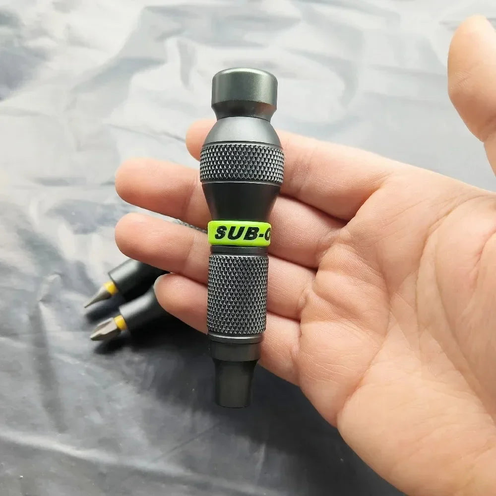 Precision Aluminum Alloy Handle for Shank 1/4" Bits Comfortable Mini ScrewDriver 6.35mm Holder Repair Open Tools Professional