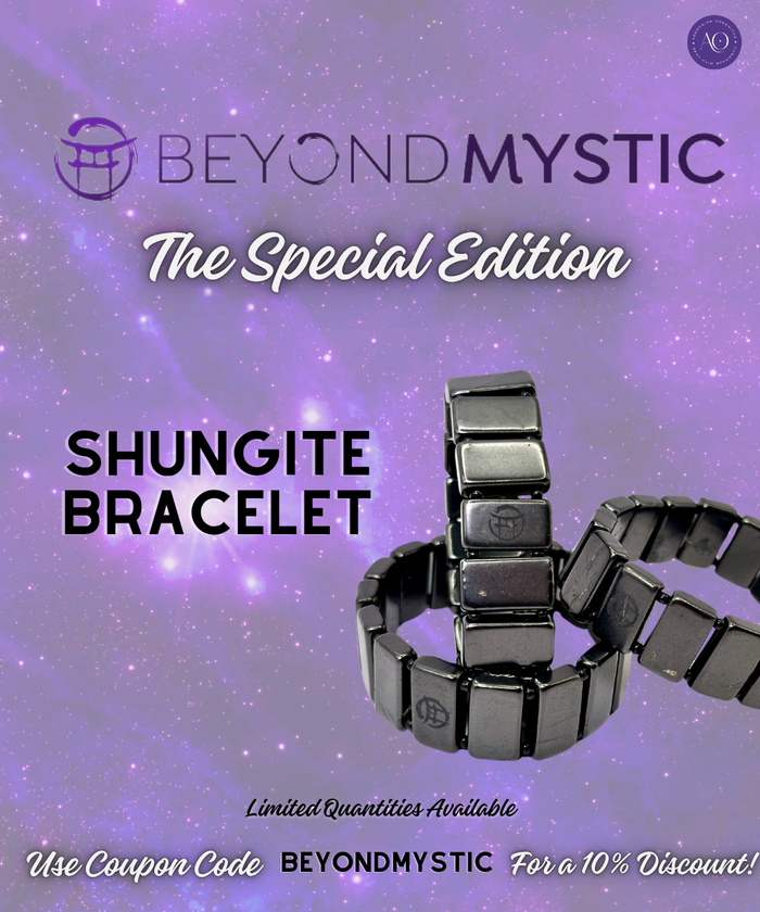 BEYOND MYSTIC SPECIAL EDITION SHUNGITE BRACELETS! - EMF Protection - Hand Cut Genuine Natural Shungite Bracelet High Quality Black Lustrous Gemstone from Russia