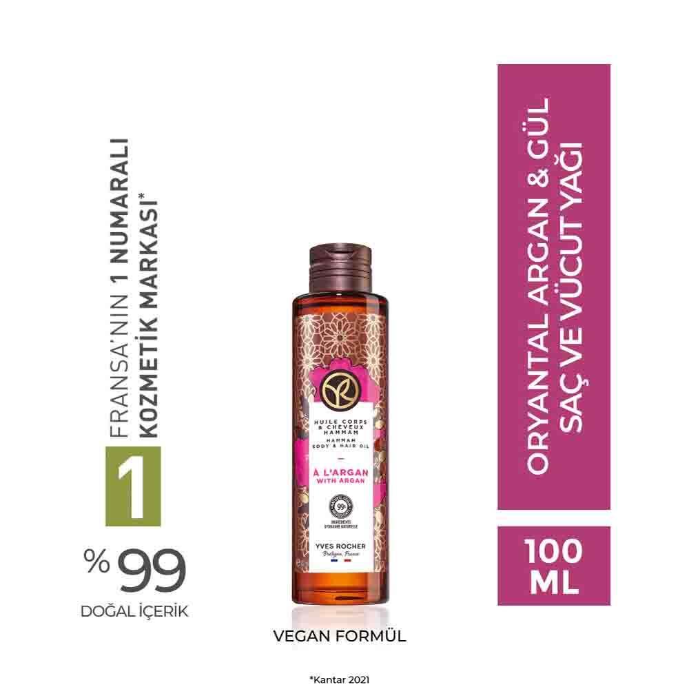 Yves Rocher Oriental Argan Body and Hair Oil - 100ml Natural Skincare and Haircare