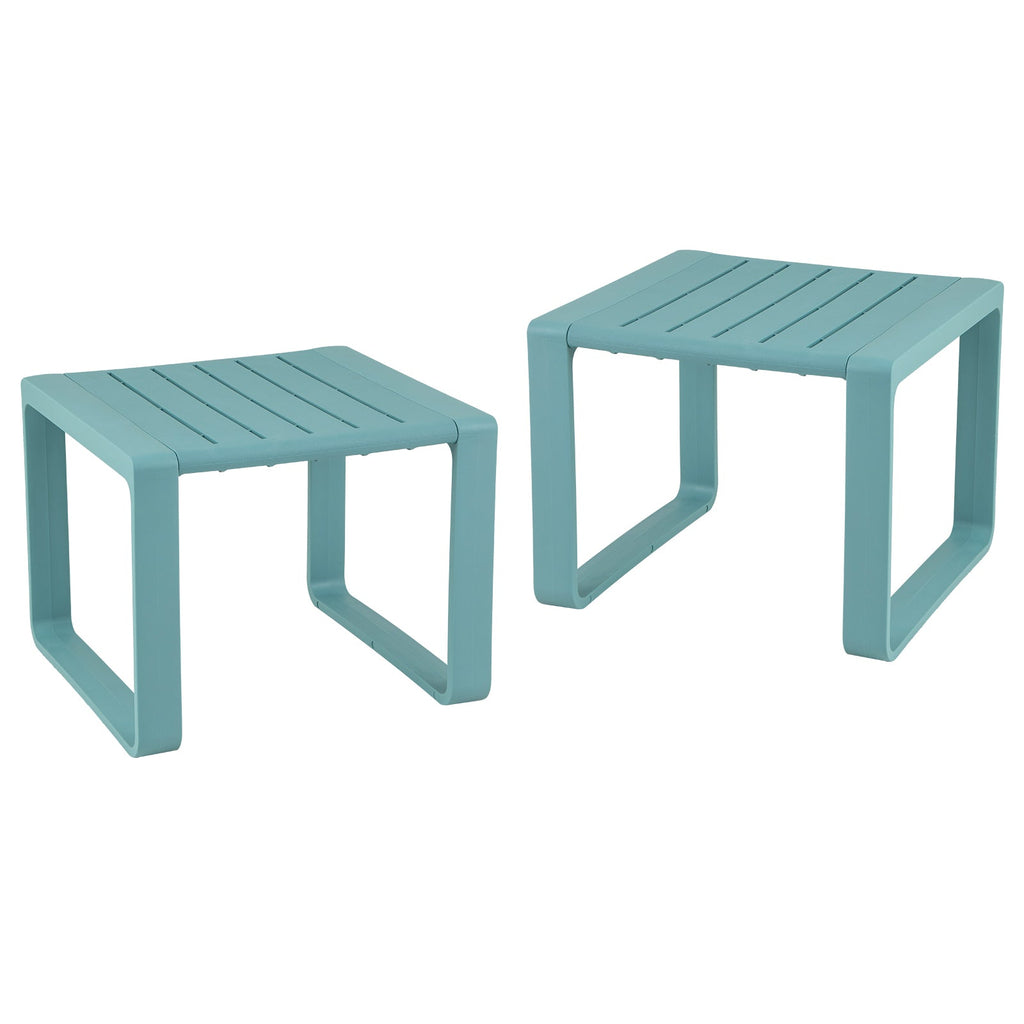Weather Resistant Adirondack Outdoor Side Table Set of 2