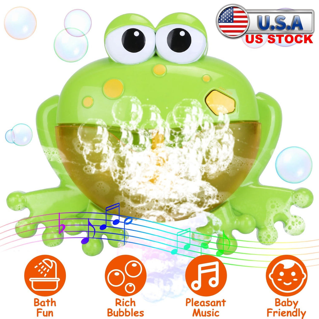 Frog Musical Bubble Bath Maker Baby Bath Toys for Bathtubs Toddler Bubble Machine for Bath Fun