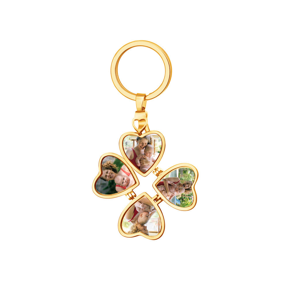 Three-Dimensional Peach Heart Folding Pendant