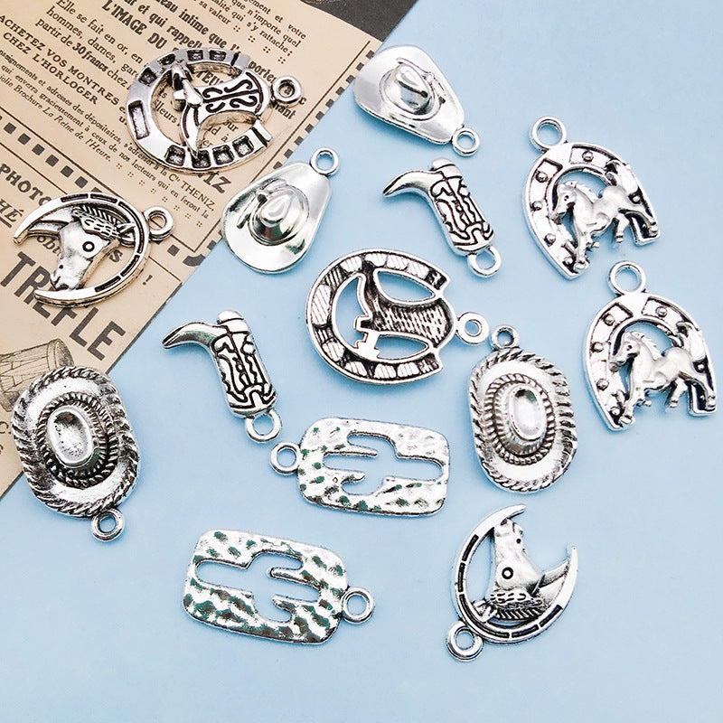 Denim Series Silver Alloy Pendant