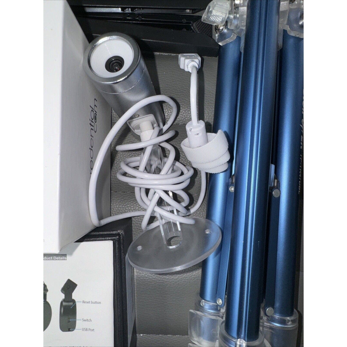 Camera & Tripod Set: Credential Cam, Blue Aluminum Tripods, Mounts & Accessories