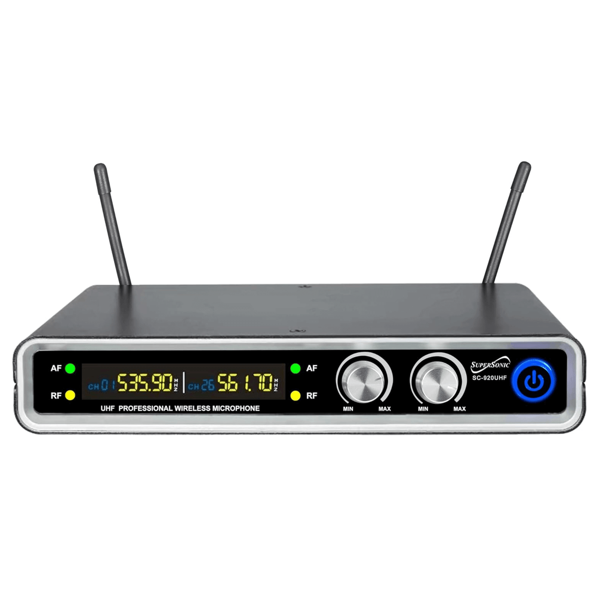 Supersonic UHF Dual Fixed Channel Professional Wireless Microphone