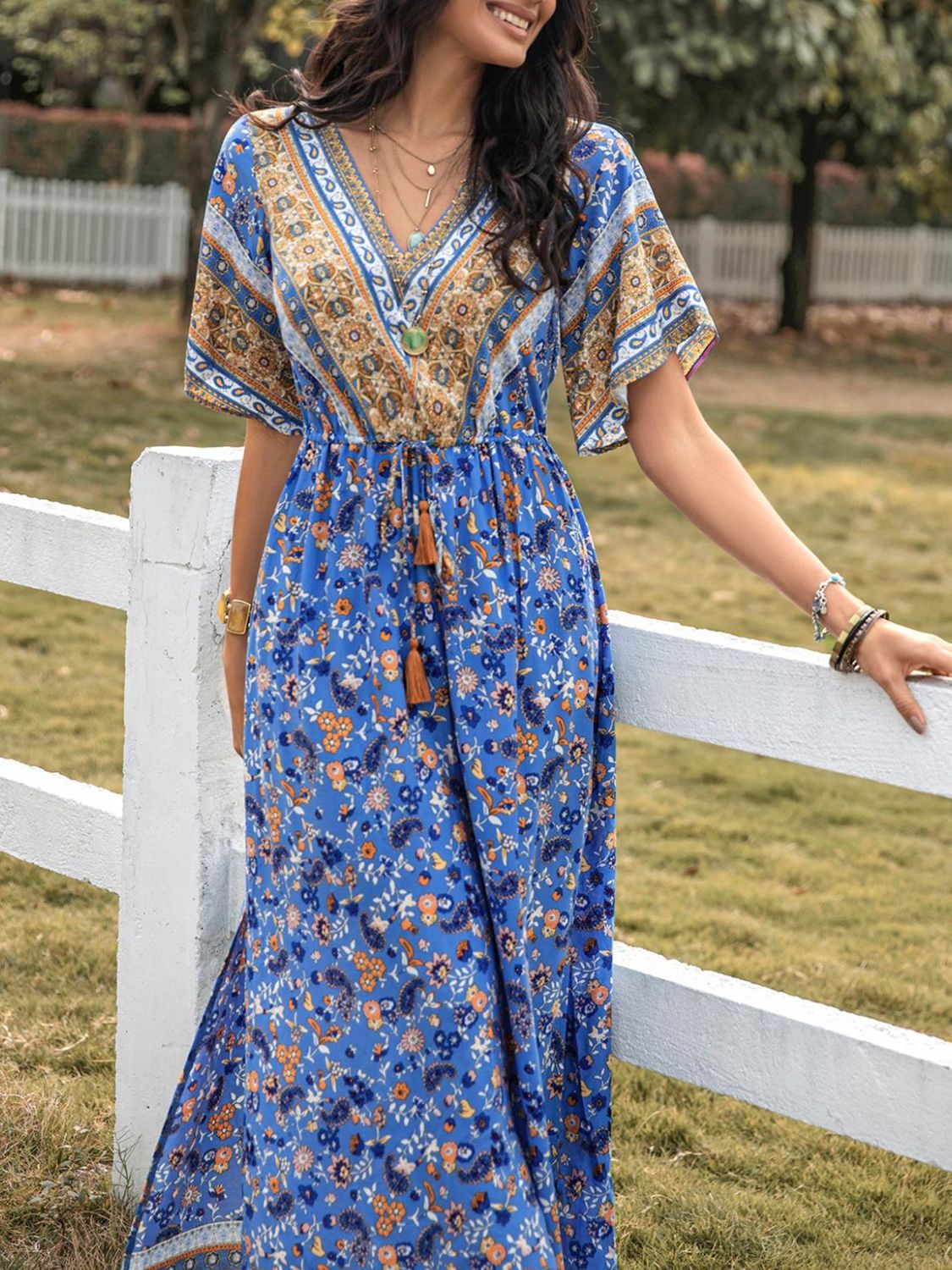 Boho Printed Maxi Dress