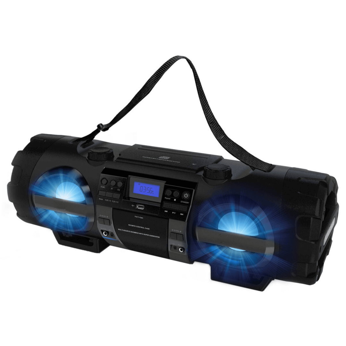 Emerson Dual Subwoofer Bluetooth Boombox - Refurbished