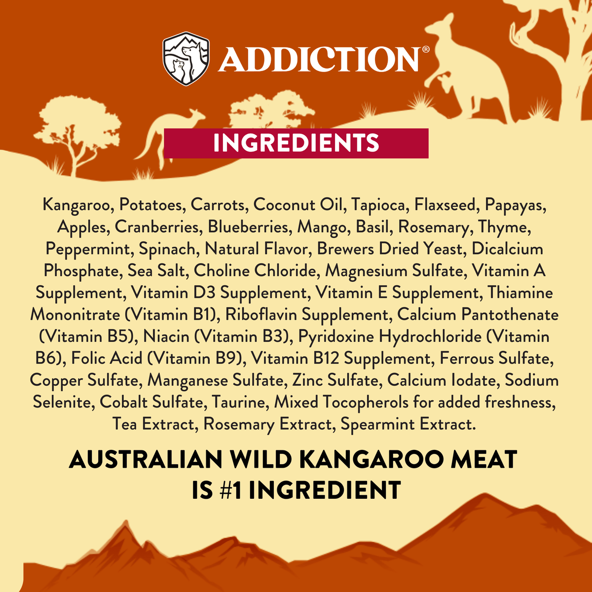 Addiction Outback Kangaroo Feast & Wild Kangaroo & Apples Dry Dog Food Bundle