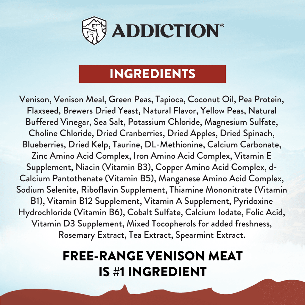 Addiction Viva La Venison Dog Food & Treats Bundle