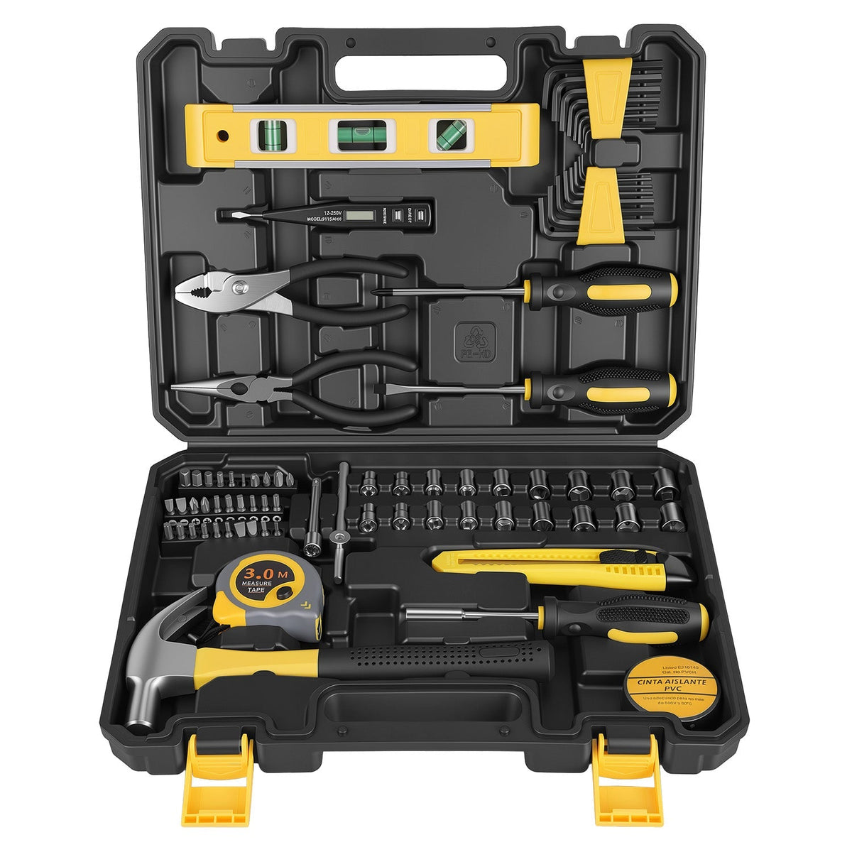 78-Piece Home Tool Set with Hammer, Pliers & Screwdrivers