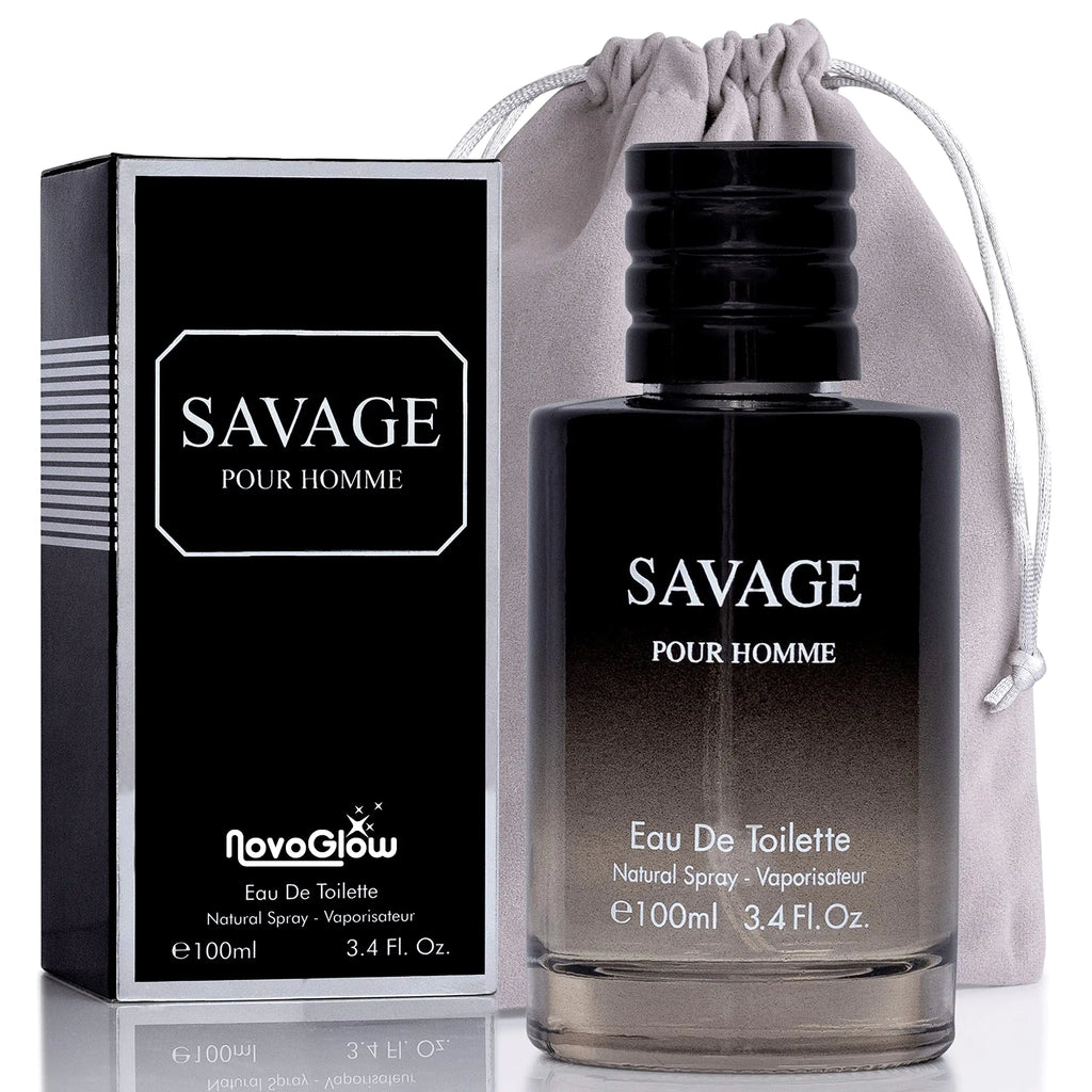 Savage for Men 3.4 Oz Men's Eau De Toilette Spray Refreshing & Warm Masculine Scent for Daily Use Men's Casual Cologne Smell Fresh All Day A Gift for Any Occasion