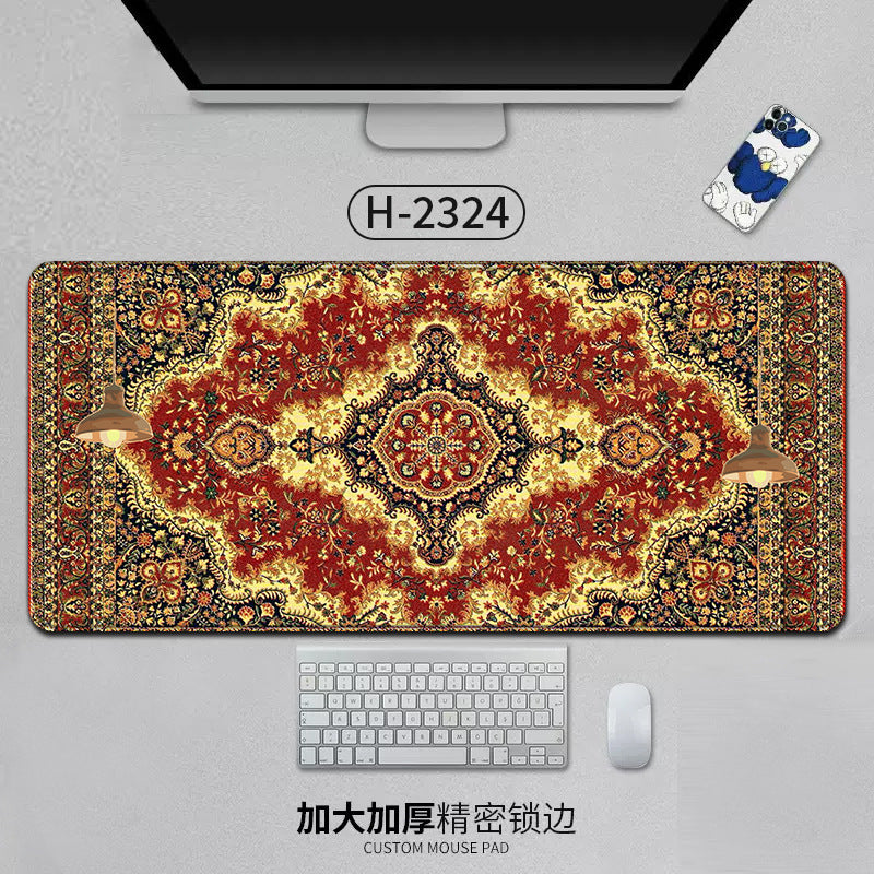 Large Persian Mouse Pad Office Carpet MousePad Natural Rubber Lockedge Anti Slip Desk Mat Laptop Office Game Accessories Pad