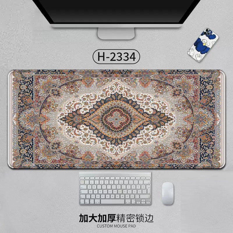 Large Persian Mouse Pad Office Carpet MousePad Natural Rubber Lockedge Anti Slip Desk Mat Laptop Office Game Accessories Pad