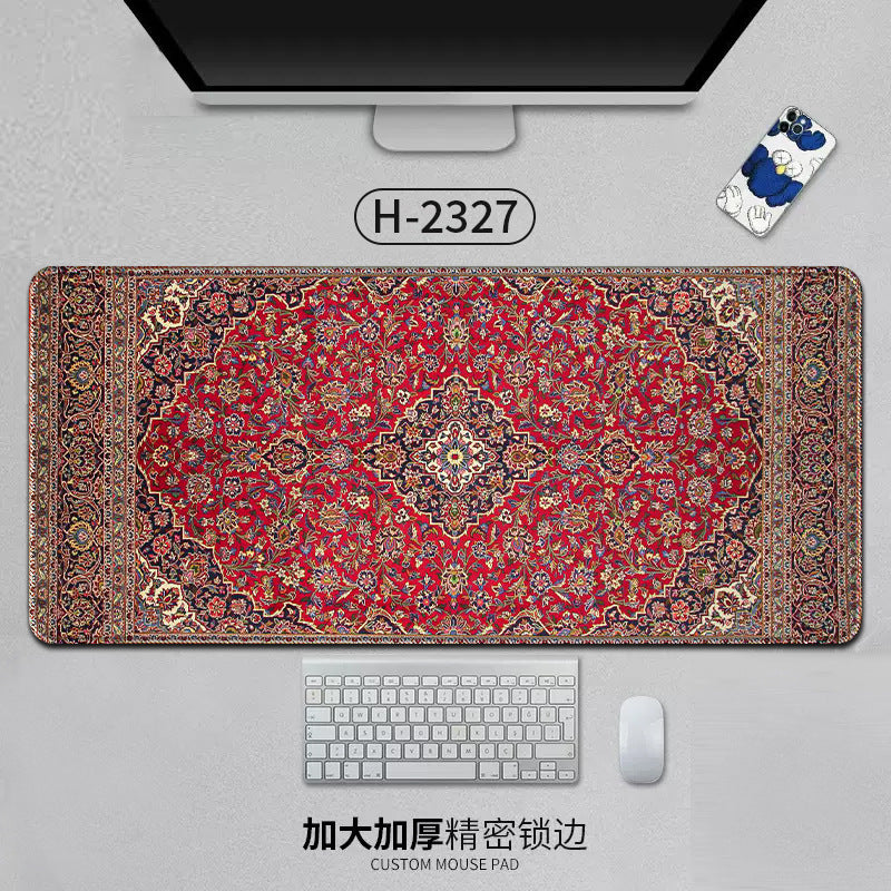 Large Persian Mouse Pad Office Carpet MousePad Natural Rubber Lockedge Anti Slip Desk Mat Laptop Office Game Accessories Pad