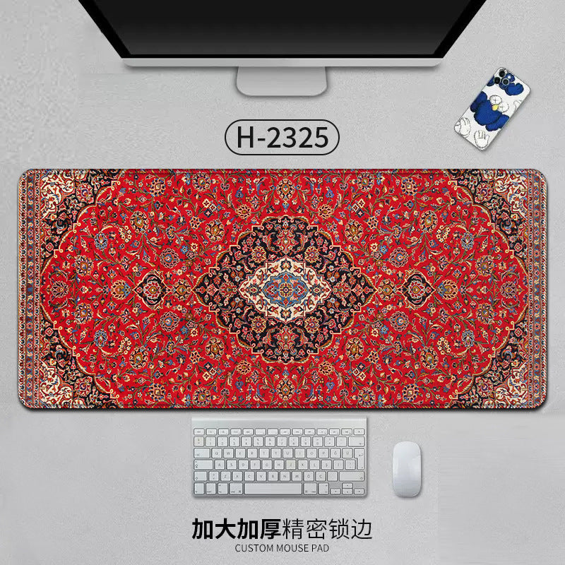 Large Persian Mouse Pad Office Carpet MousePad Natural Rubber Lockedge Anti Slip Desk Mat Laptop Office Game Accessories Pad