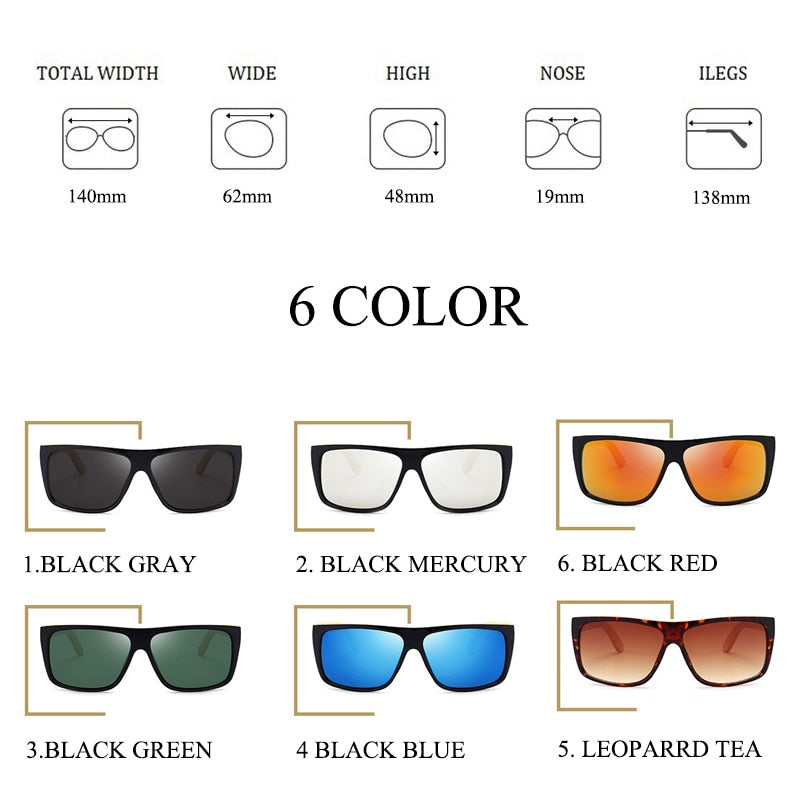 Men's Goggle Driving Sunglasses Men Classic Bamboo Leg Sun Glasses For Men High Quality Outdoor UV400 Gafas De Sol Mujer