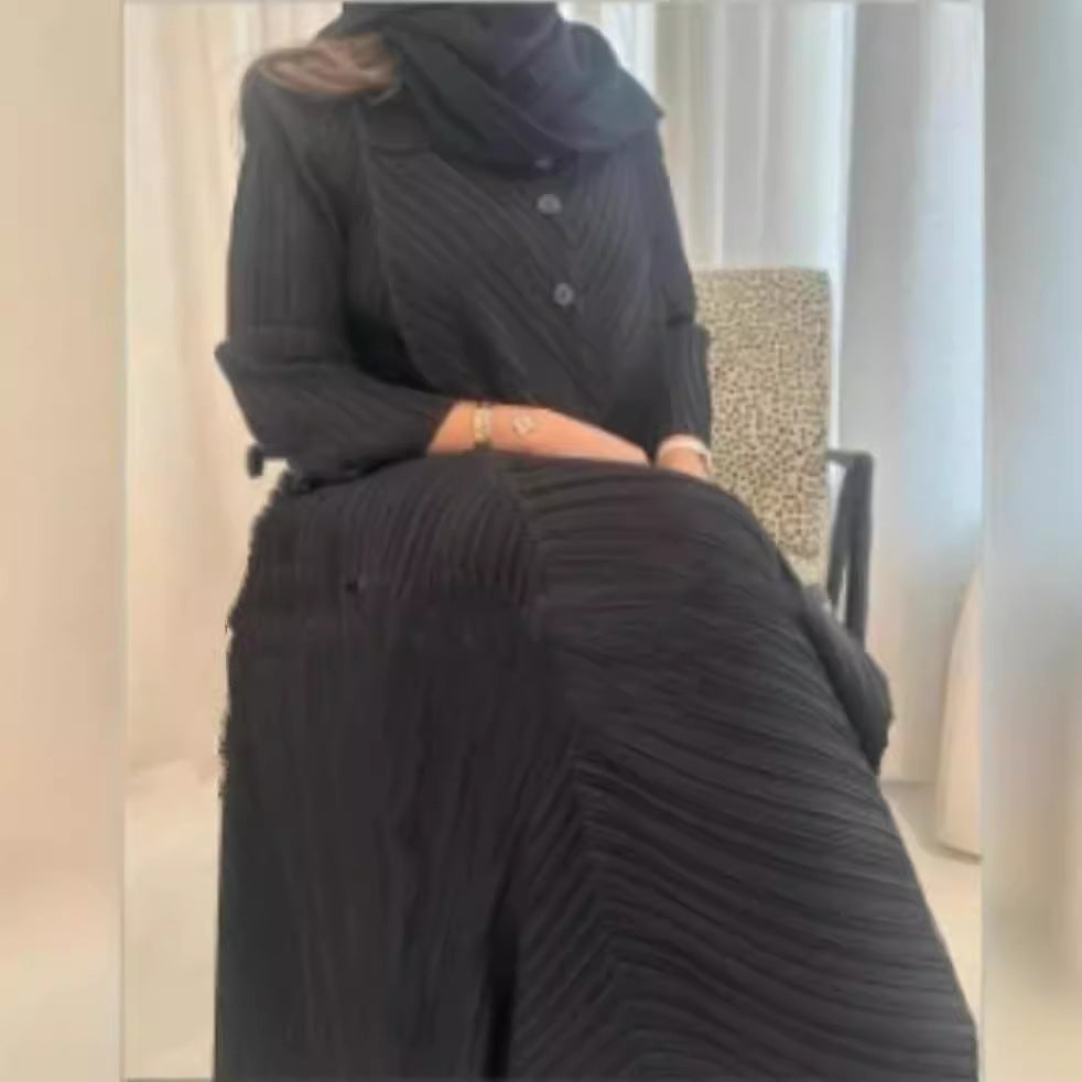 Middle Eastern women's clothing Dubai robe dress women's plus size floral bud skirt high-end apricot long skirt