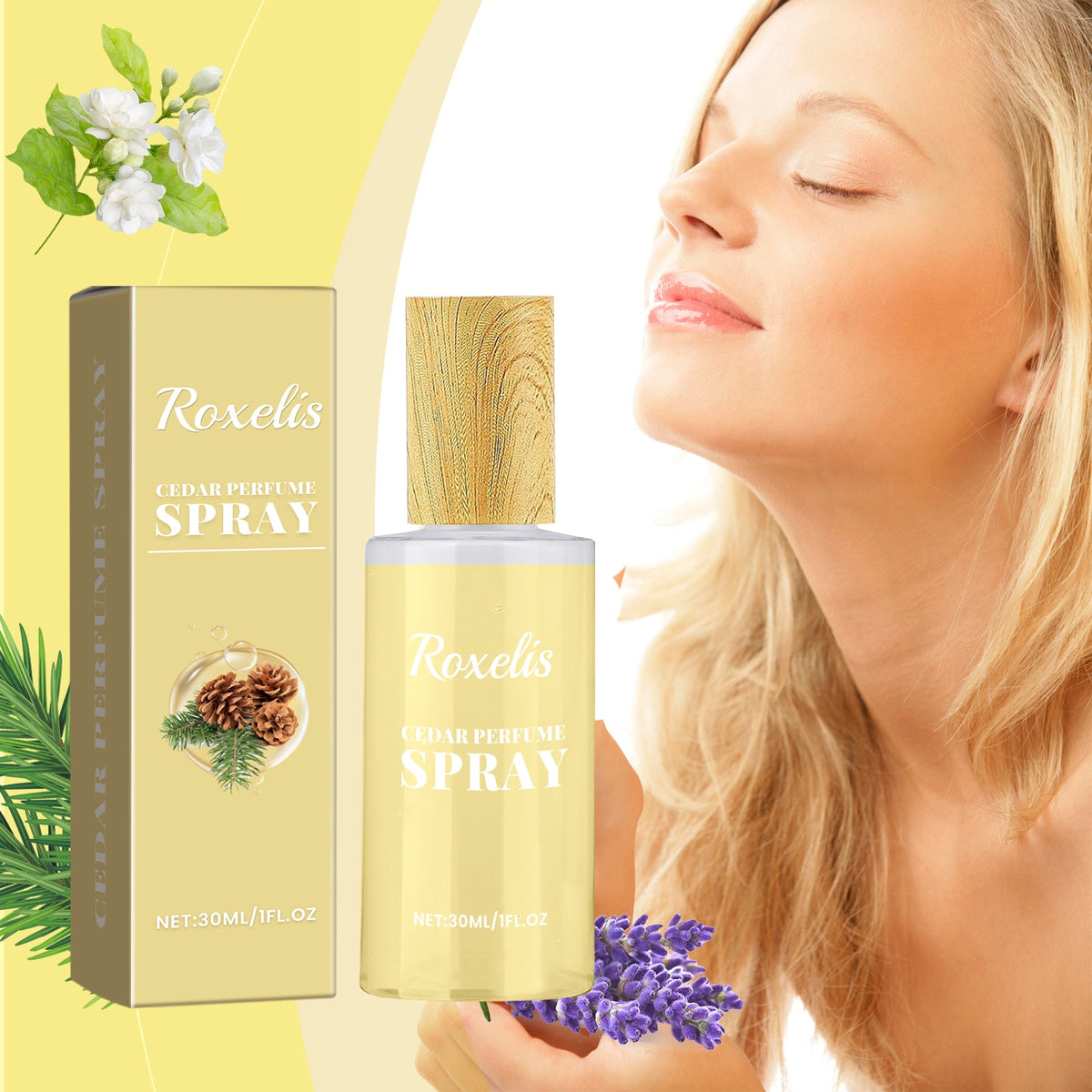 Roxelis Cedar Eau De Toilette Natural Wood Fragrance Fresh Light Flowers Glow Elegant Romantic Temperament Elegant Leave Fragrance