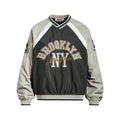 Color blocked raglan V-neck baseball jersey