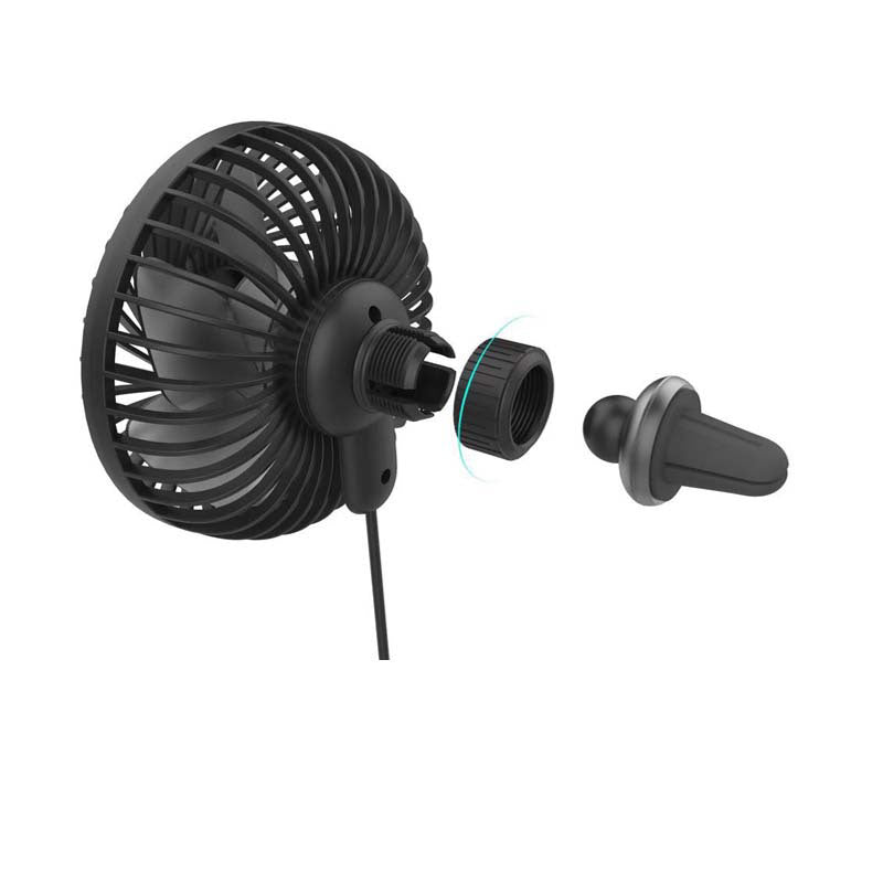 Summer Car Small Fan Car Air Conditioning Vent Creative Car Multi-Function Electric Fan USB Car Electric Fan
