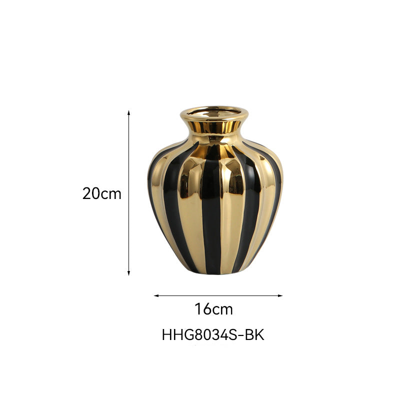 Light luxury ceramic jars creative living room vases flower arrangements ceramic jars dining table decorations handicrafts