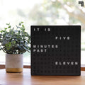 Alphabet Digital Word Clock, Light-Up Desk & Wall Clock, Modern Time Display, Shelf or Wall Decor for Home Office, Living Room, Kitchen & Bedroom, Housewarming Gift, Holiday Gifts